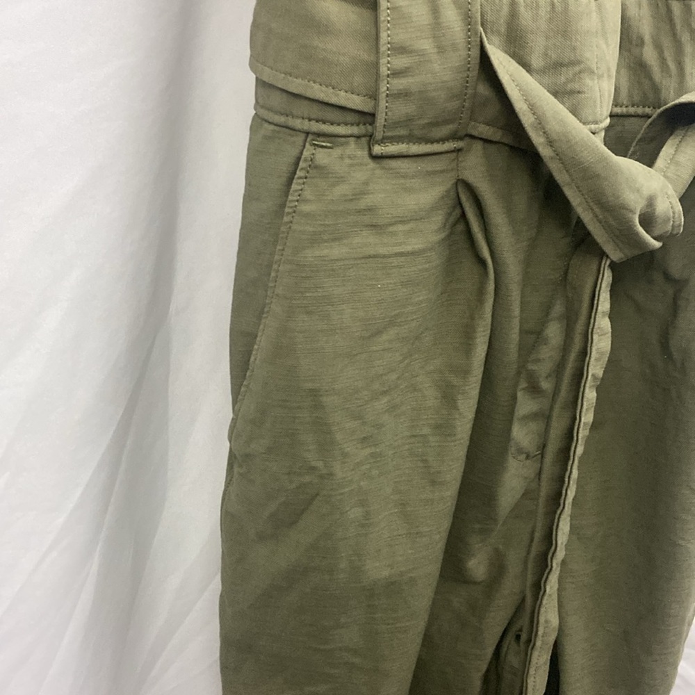 Everlane The Fatigue Utility Short Sleeve Linen Blend Jumpsuit Army Green Sz 00 - Picture 6 of 12